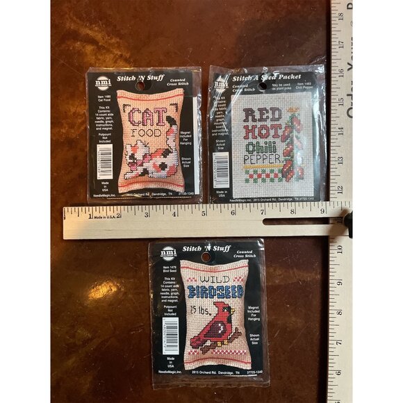 Needle Magic Mini Cross Stitch Bundle Set of 3 Kits New with Tags - Picture 6 of 6